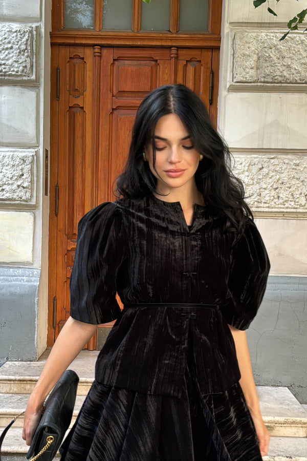 Kısa Kollu Gömlek Bluz