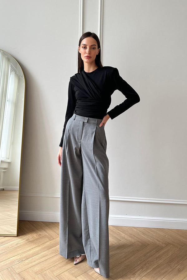 Drapped Örme Bodysuit