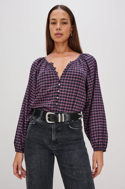 Indi Top - Rose Check