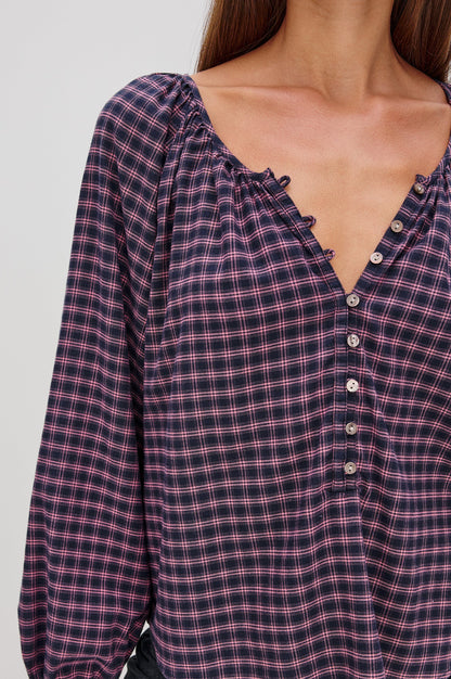 Indi Top - Rose Check