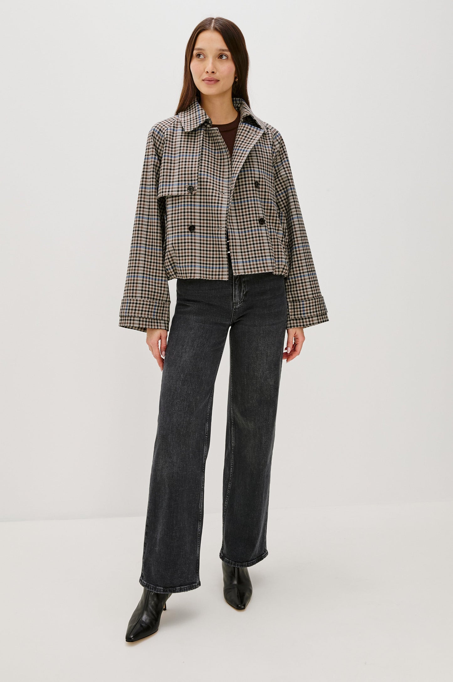 Jett Ceket - Mocha Ekose