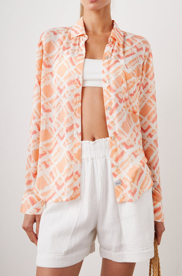 Josephıne Gömlek - Şeftali Suluboya Ekoseli