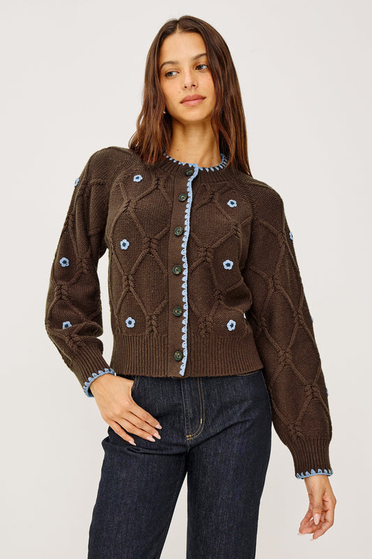Laurie Cardigan - Walnut Daisy