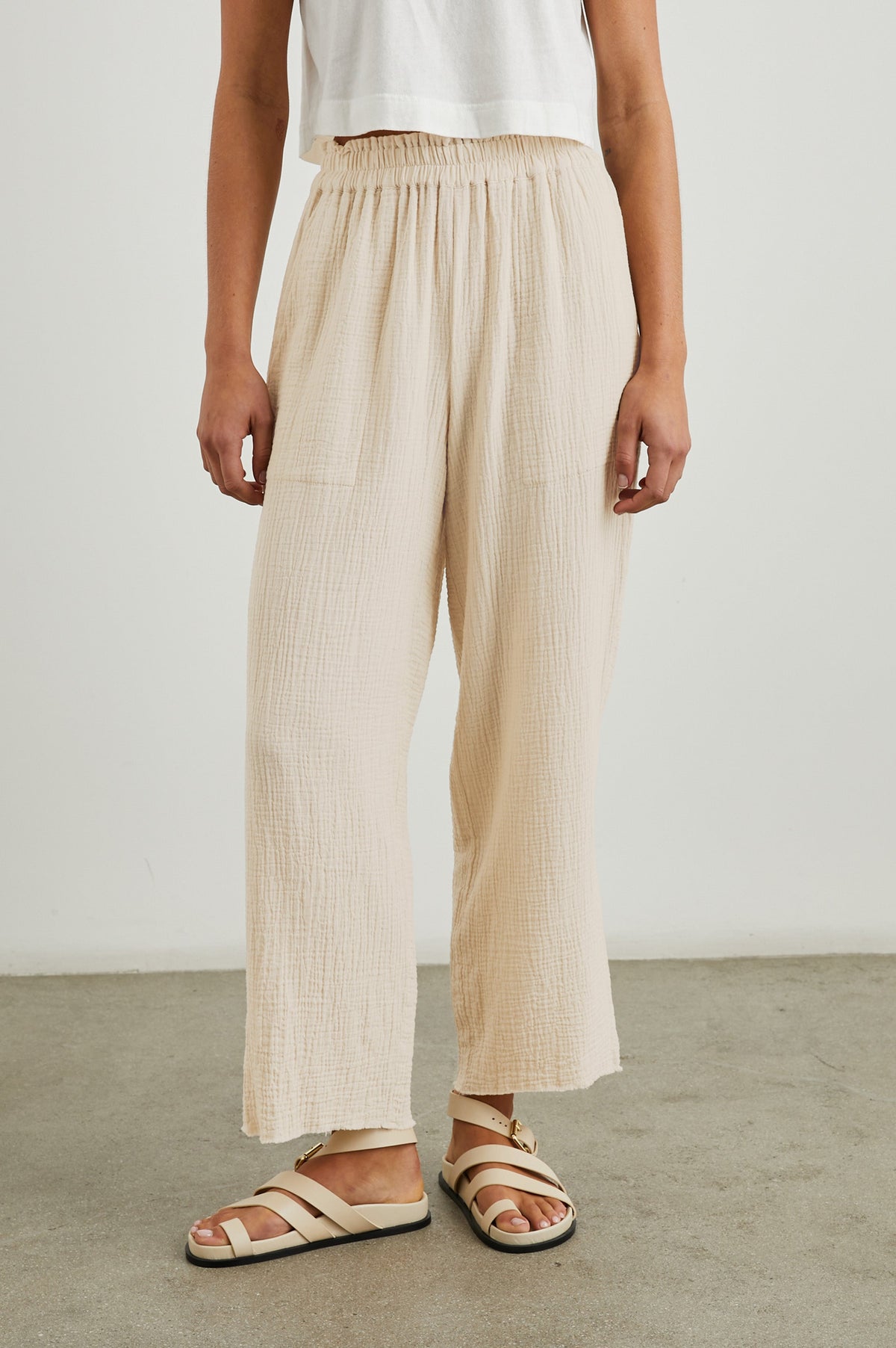 Leon Crop Pantolon - Keten