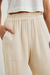 Leon Crop Pantolon - Keten