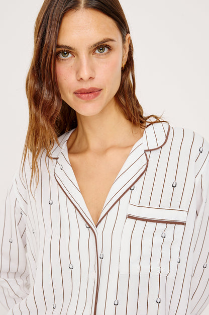 Luna Pijama Takimi - Çizgili Şansli Nal Desenli