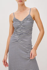 Marı Elbise - Lacivert Gıngham