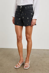 Mesa Kısa - Kül Siyah Çiçekli