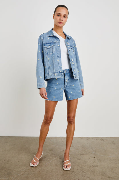 Mesa Şort - İndigo Çiçekli