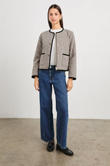 Nota Jacket - Ice Taupe Mini Kareli