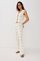 Paz Top - Beyaz Deniz Kabuğu Örme