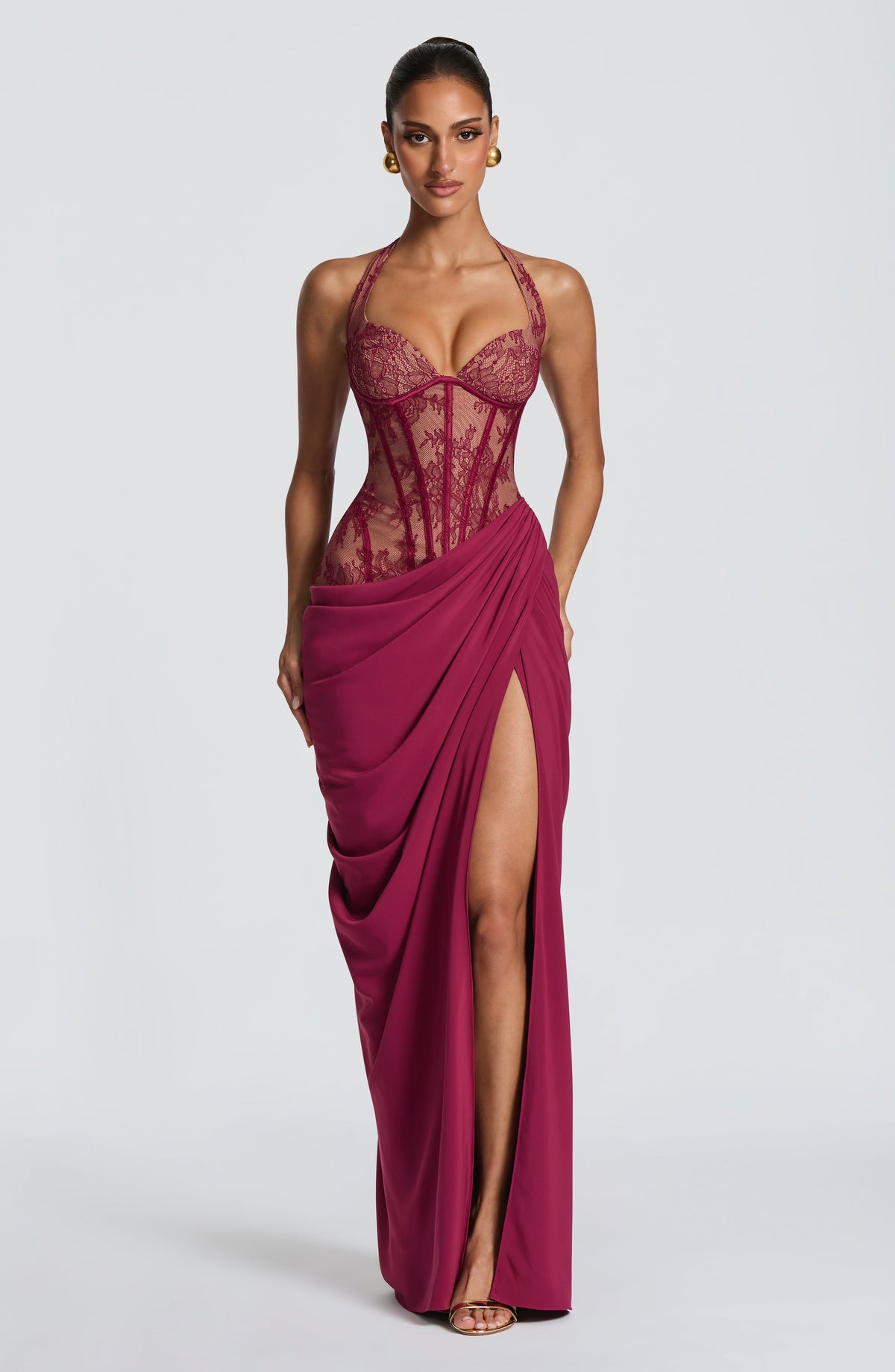 Bonita Maxi Elbise - Mulberry