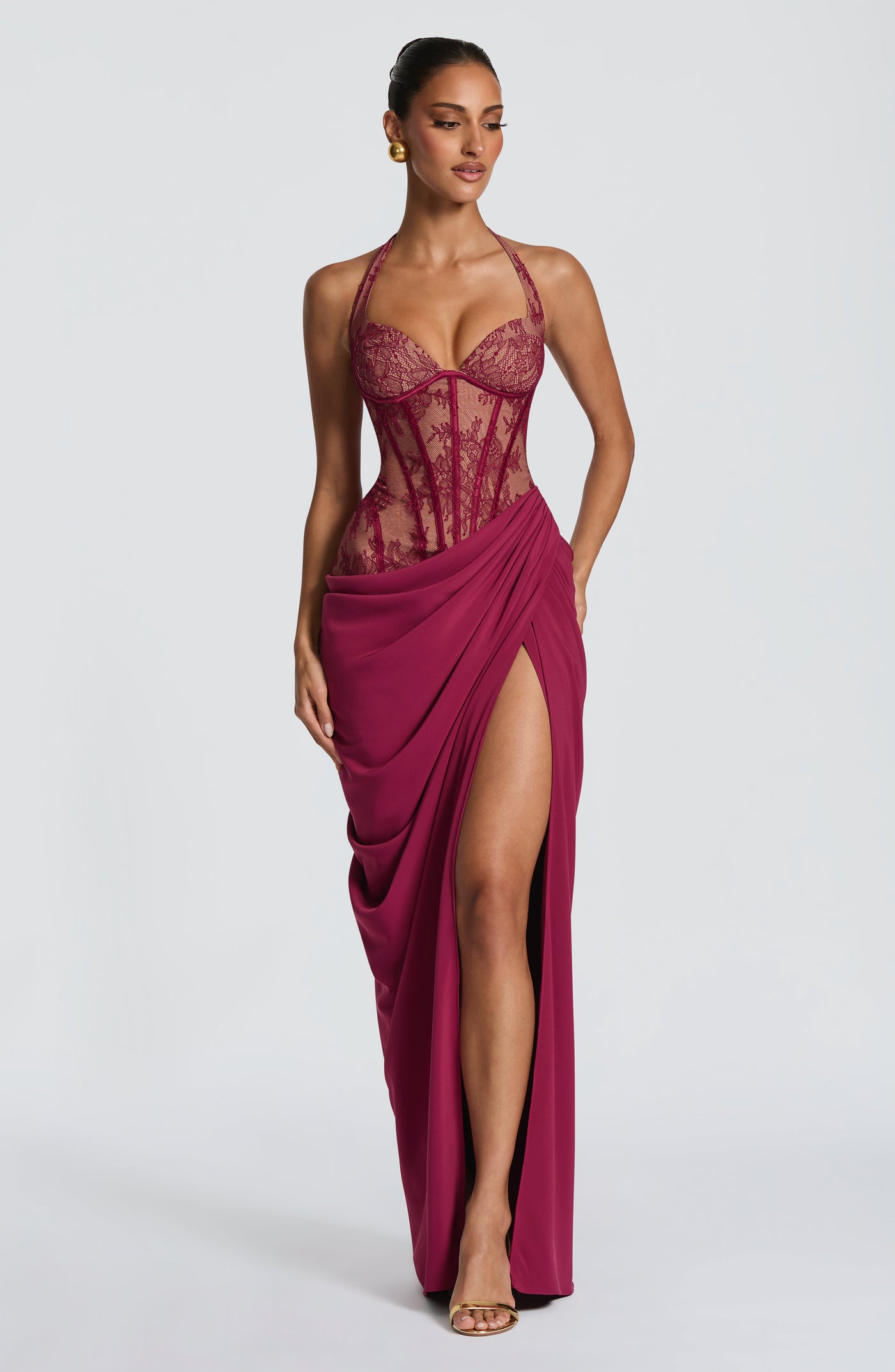 Bonita Maxi Elbise - Mulberry