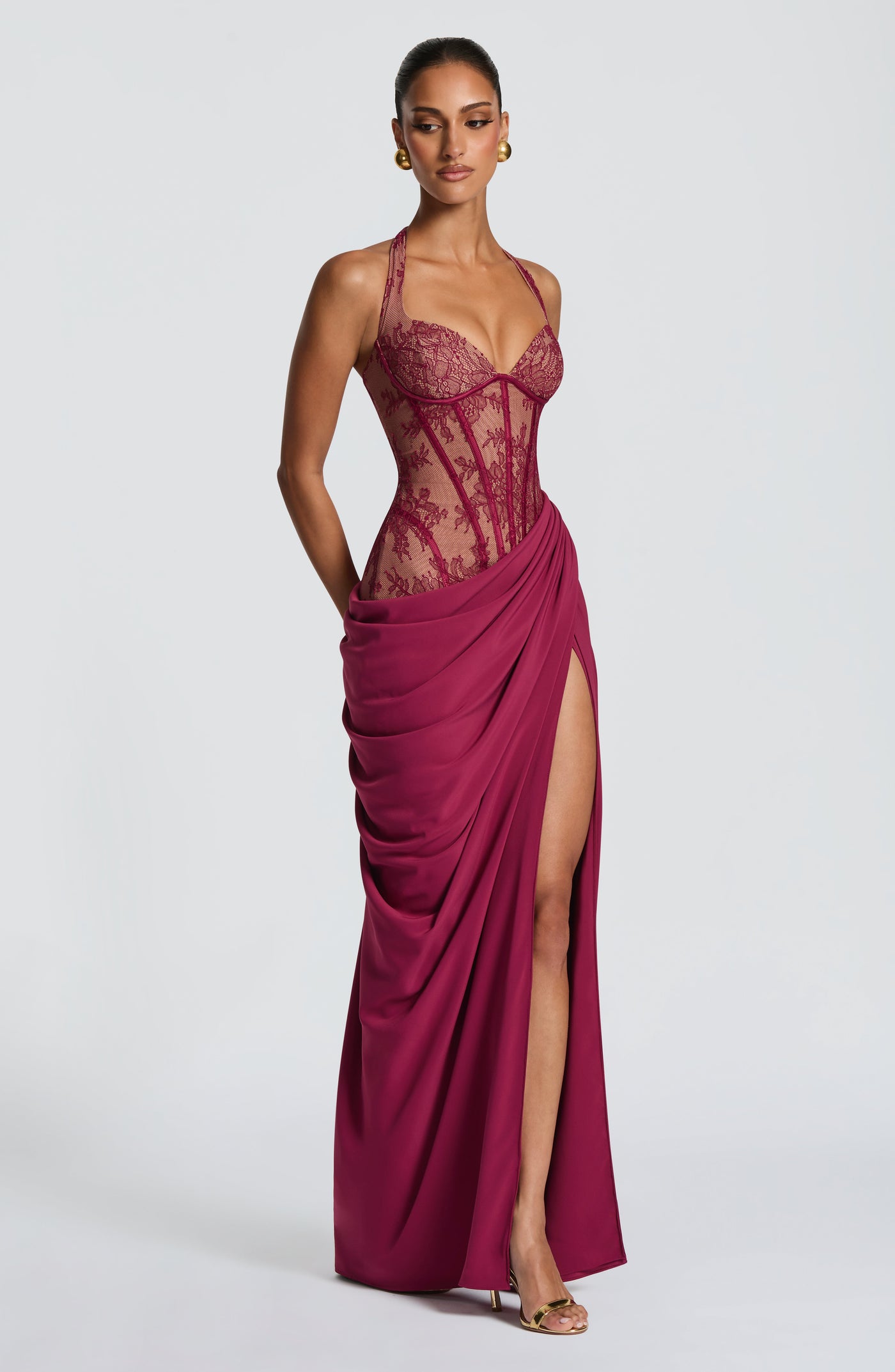 Bonita Maxi Elbise - Mulberry