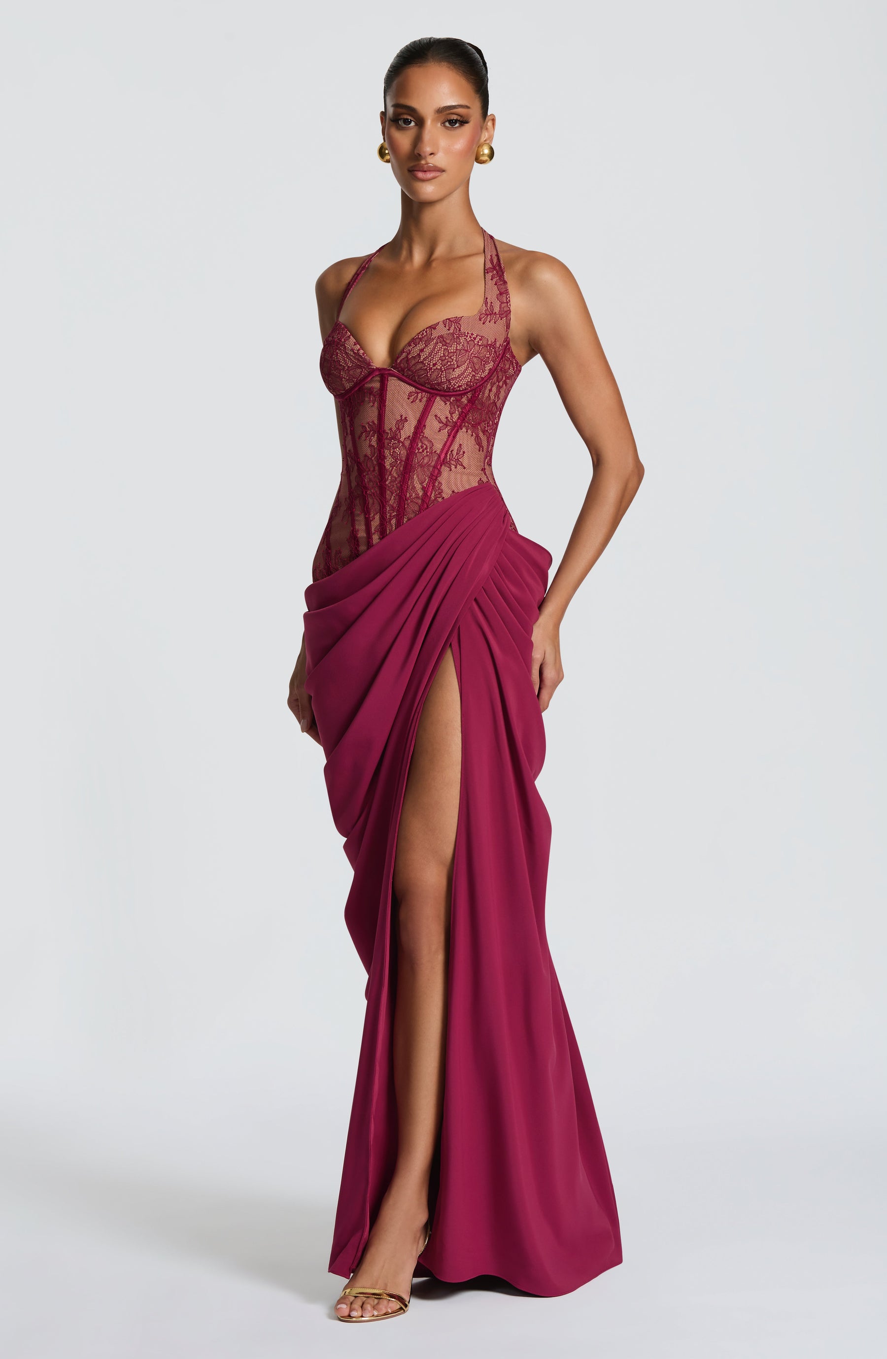 Bonita Maxi Elbise - Mulberry