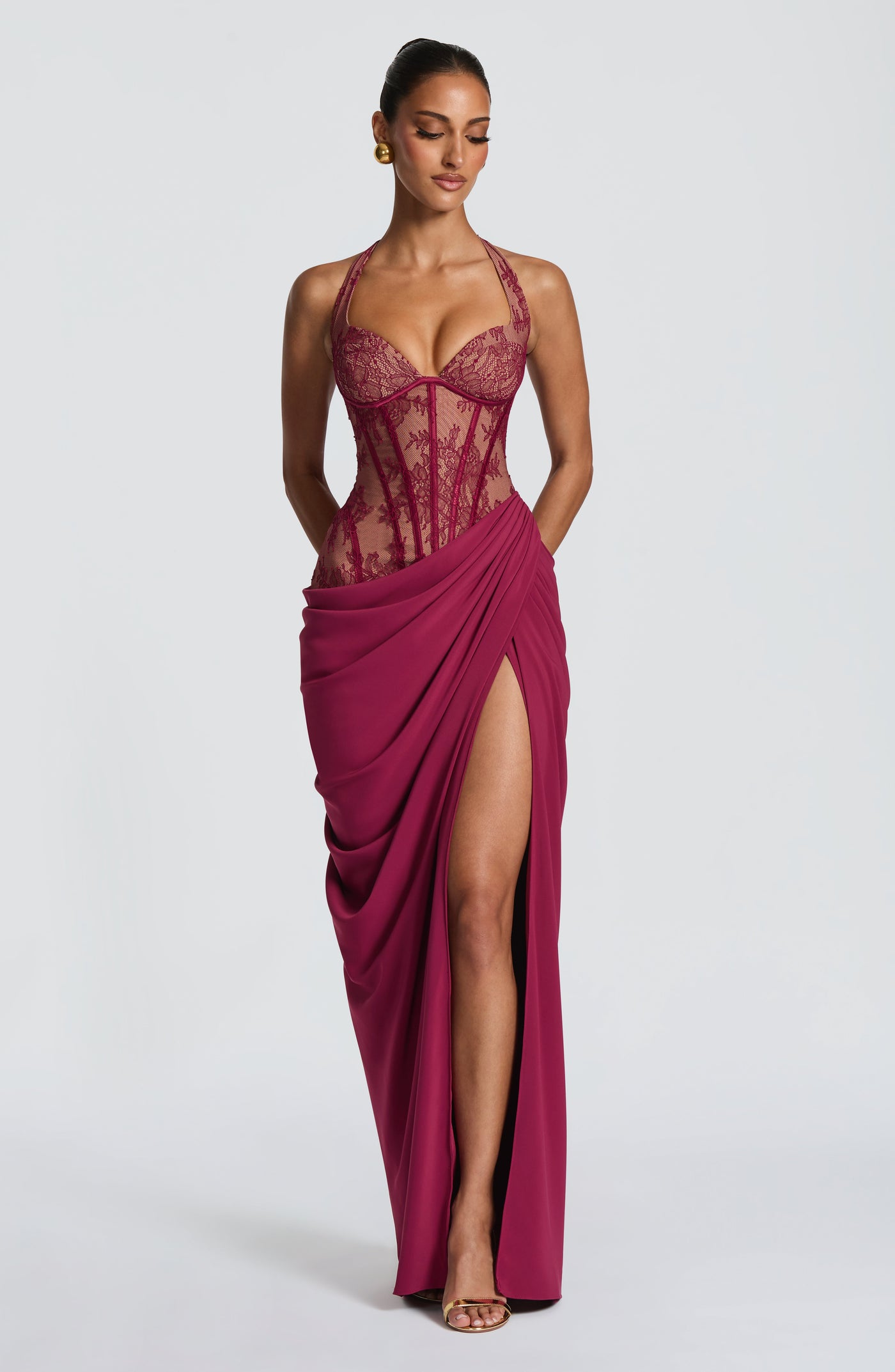 Bonita Maxi Elbise - Mulberry