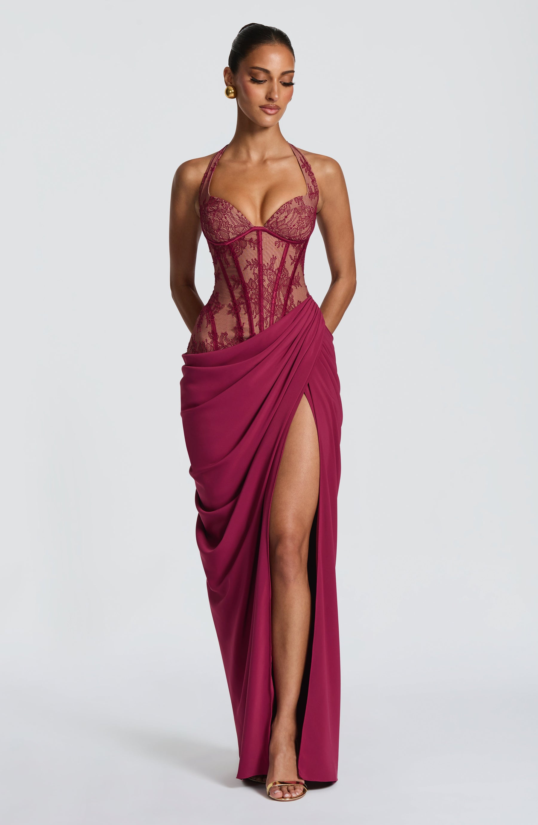 Bonita Maxi Elbise - Mulberry