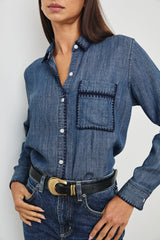 Saya Gömlek - Koyu Vıntage Yıkama