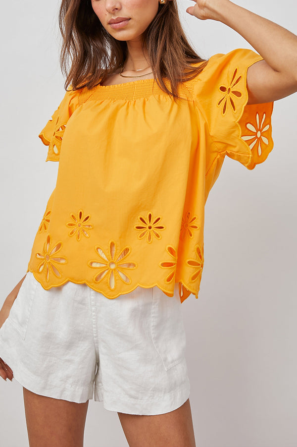 Sonora Top - Marıgold Eyelet