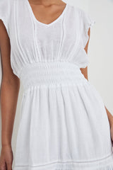 Tara Elbise - Beyaz Dantel Detaylı