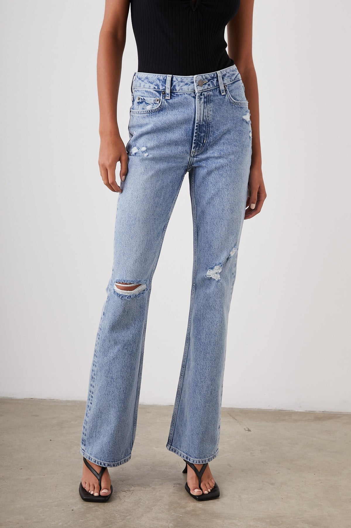 Sunset Slım Flare - Bluebell Dıstress