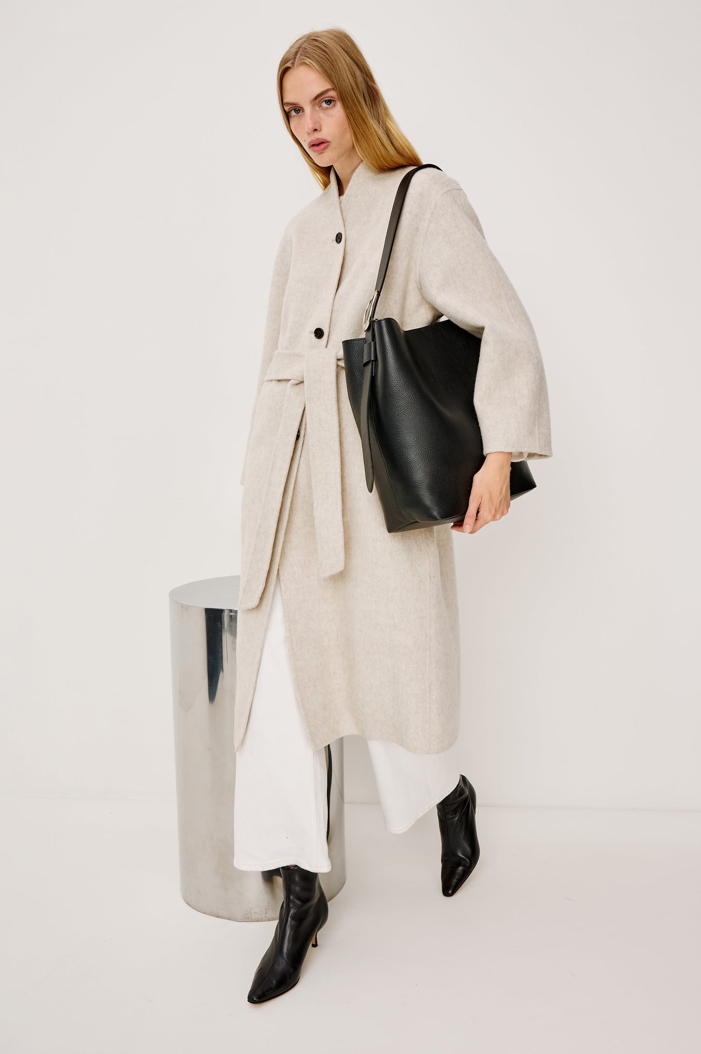 Torino Kova Çanta - Siyah Çakil Deri