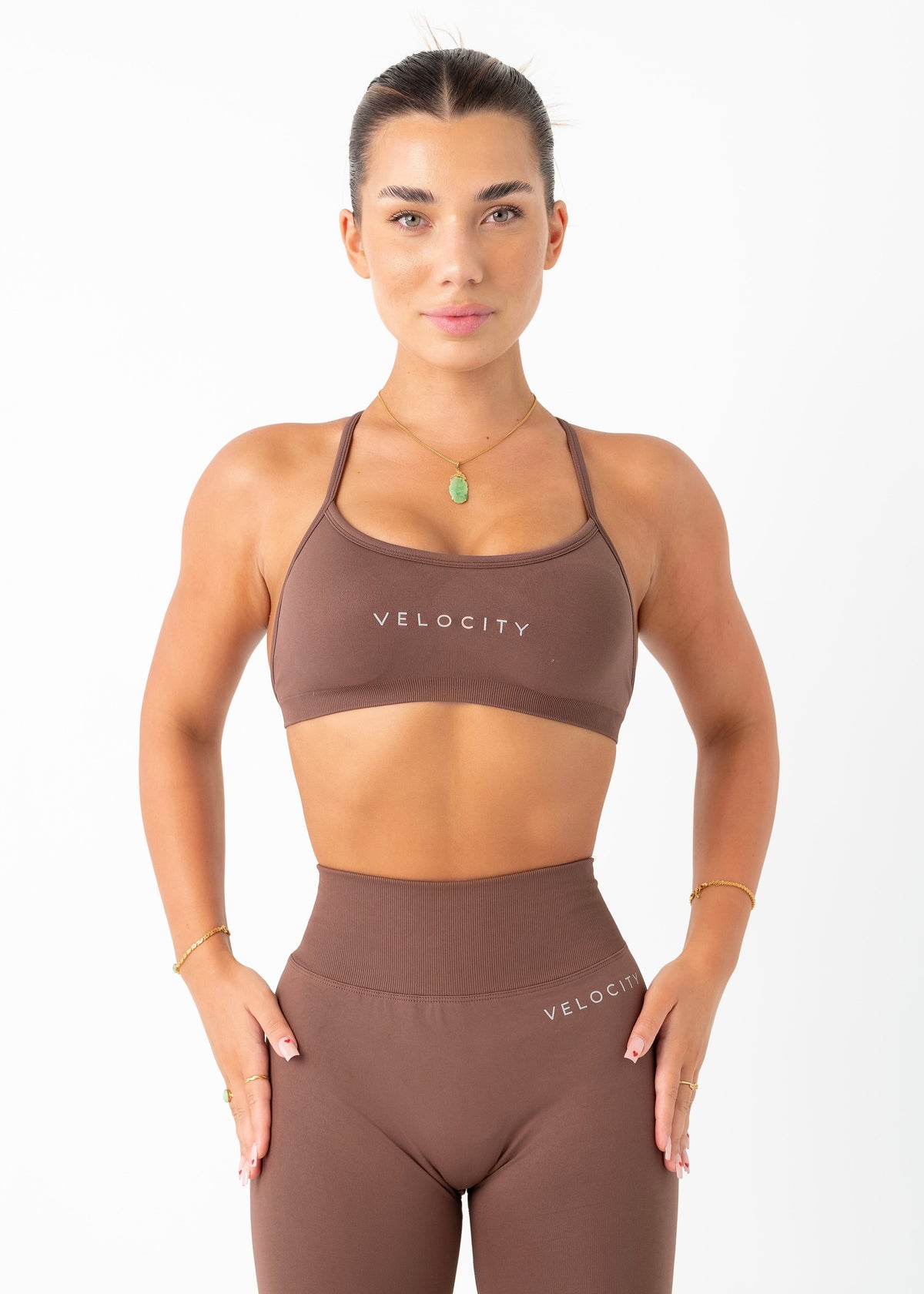 V Şekilli Bralette - Çikolatalı