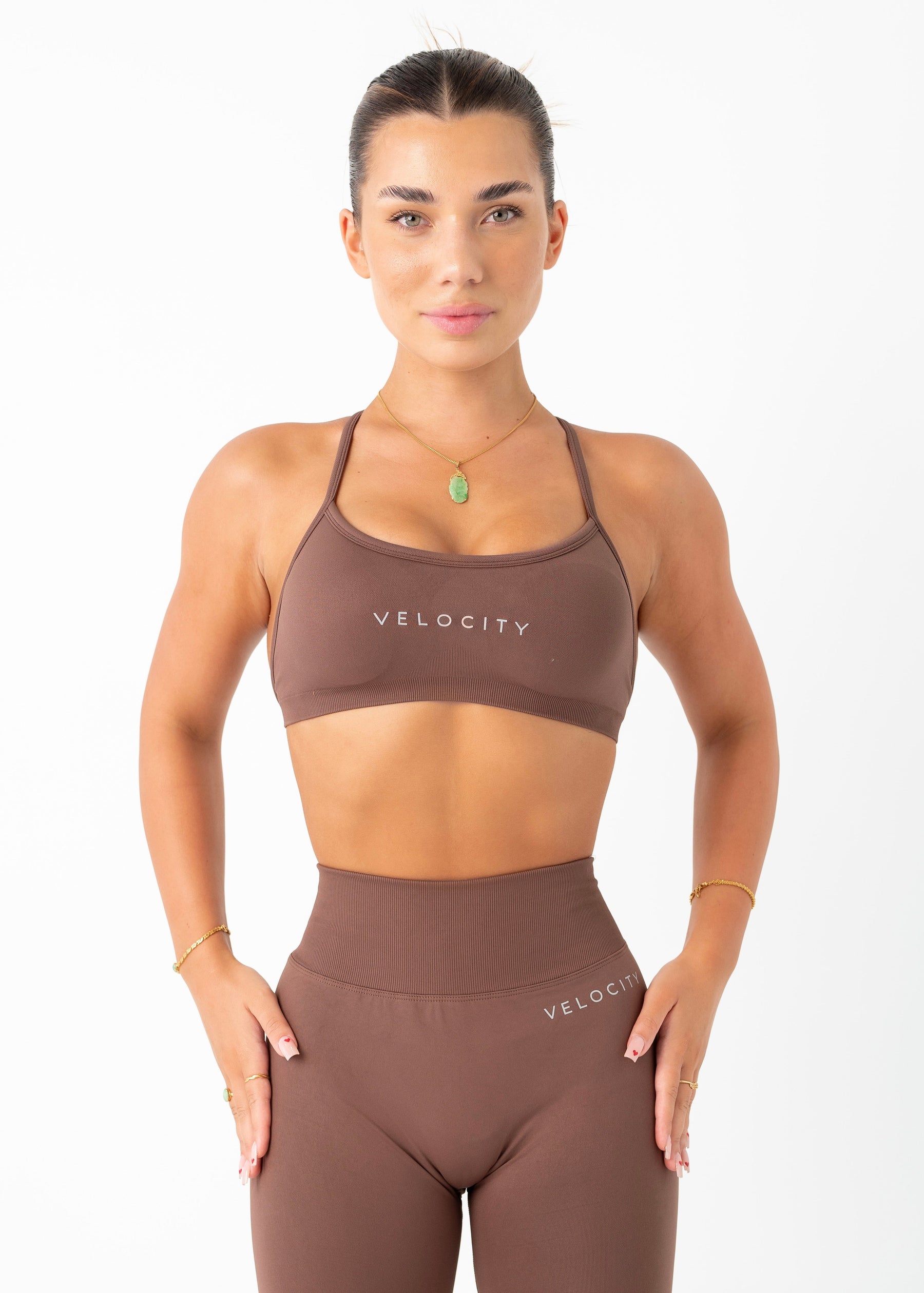 V Şekilli Bralette - Çikolatalı