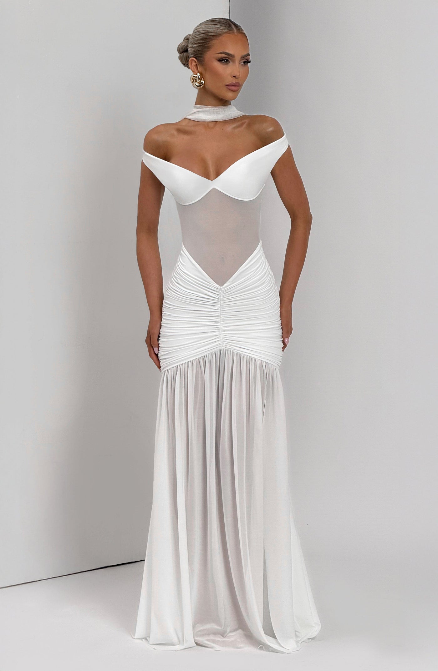 Alaia Maxi Elbise - Fildişi
