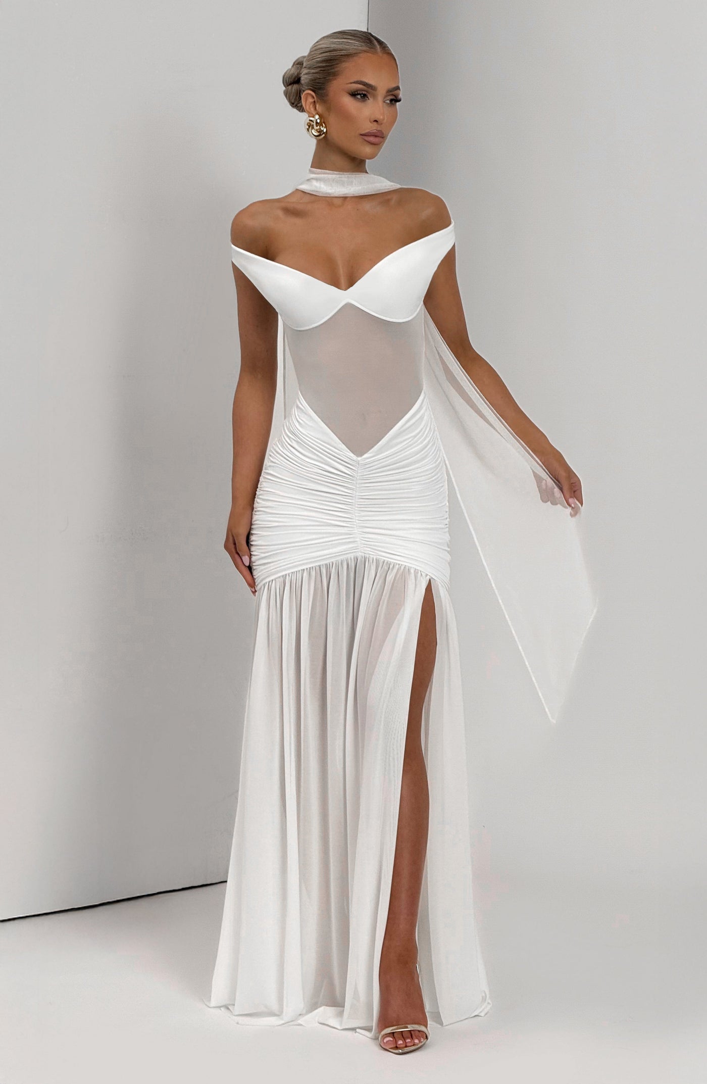 Alaia Maxi Elbise - Fildişi