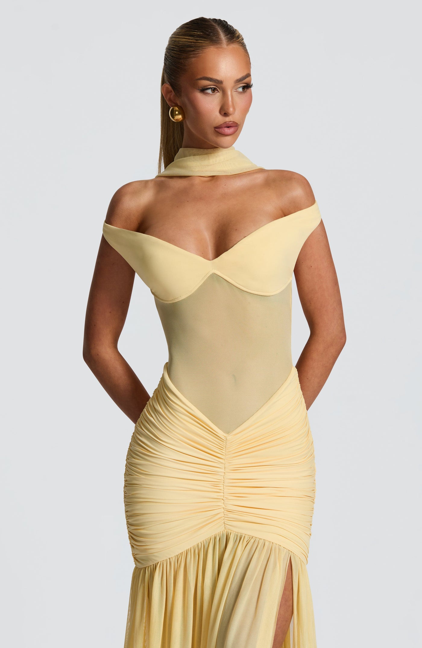 Alaia Maxi Elbise - Limon