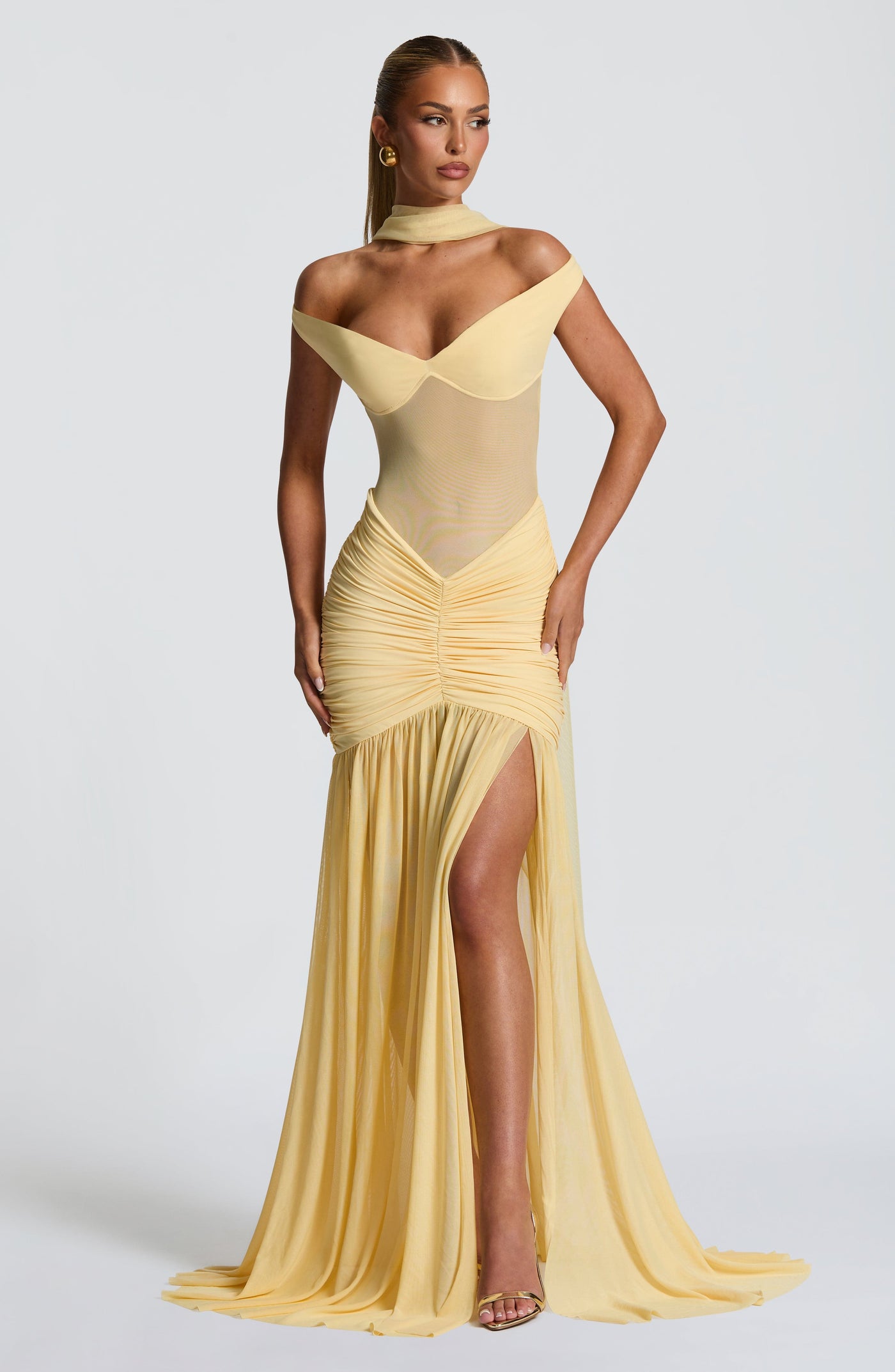 Alaia Maxi Elbise - Limon