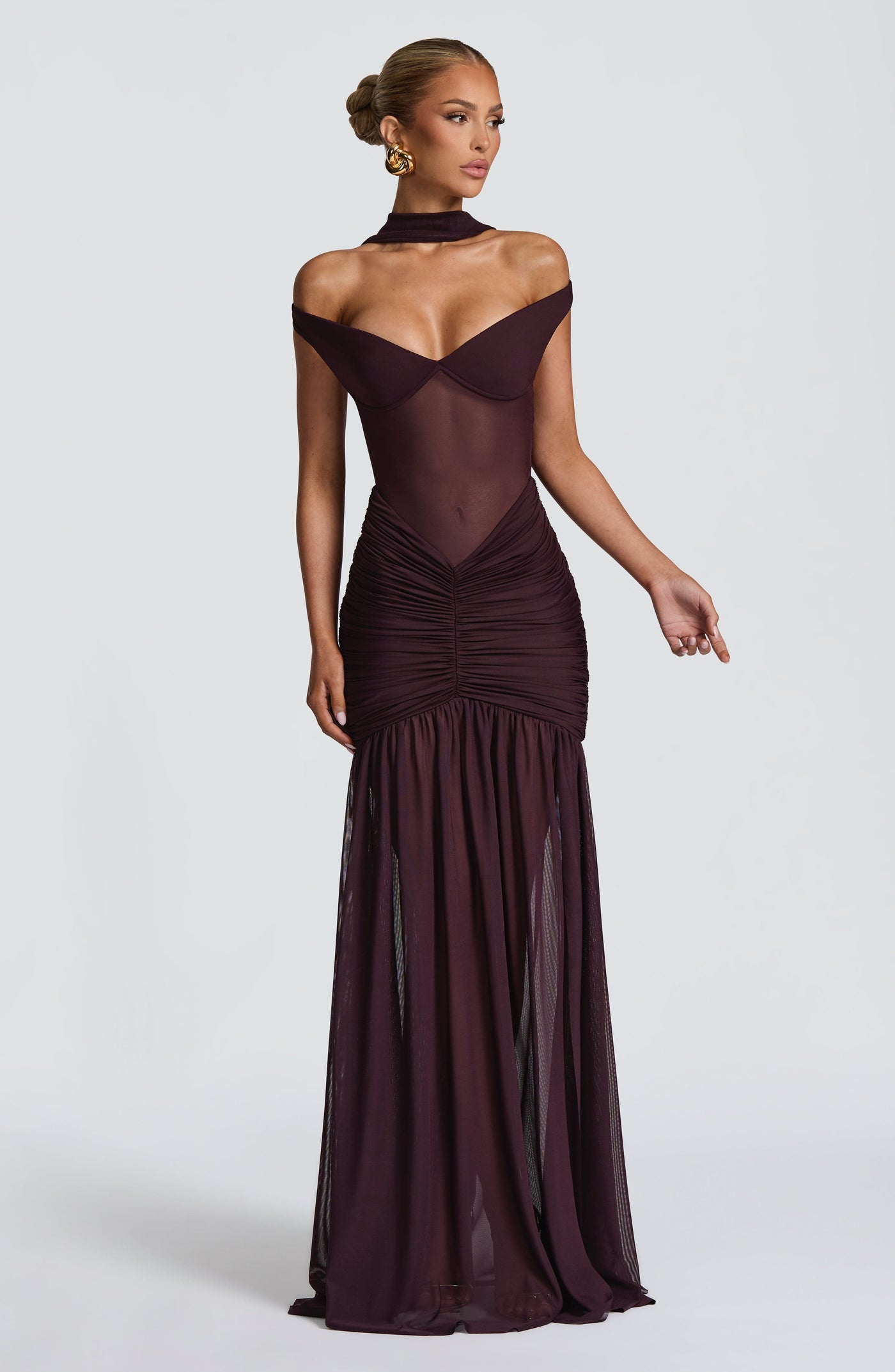 Alaia Maxi Elbise - Erik Rengi
