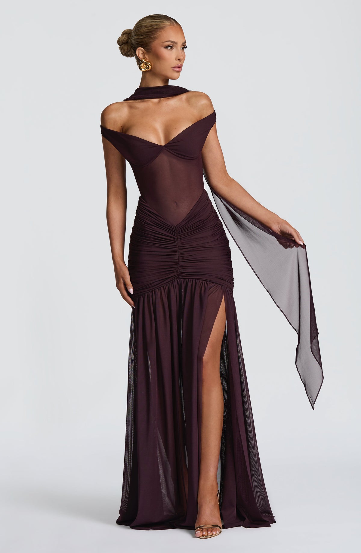 Alaia Maxi Elbise - Erik Rengi