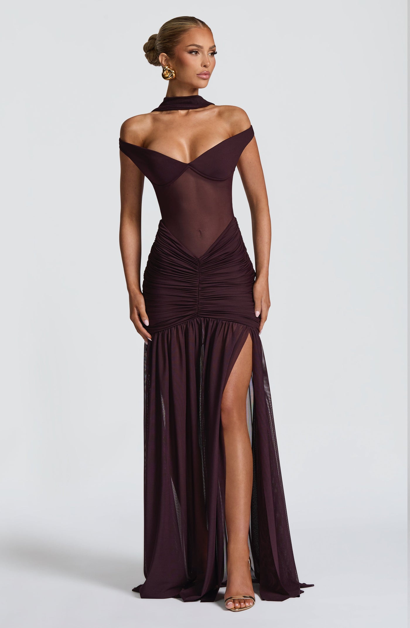Alaia Maxi Elbise - Erik Rengi