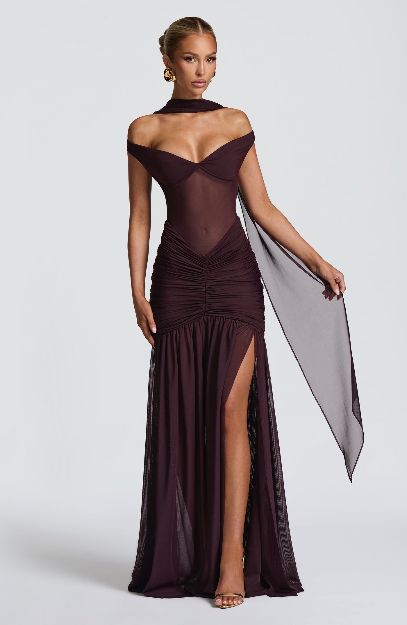 Alaia Maxi Elbise - Erik Rengi