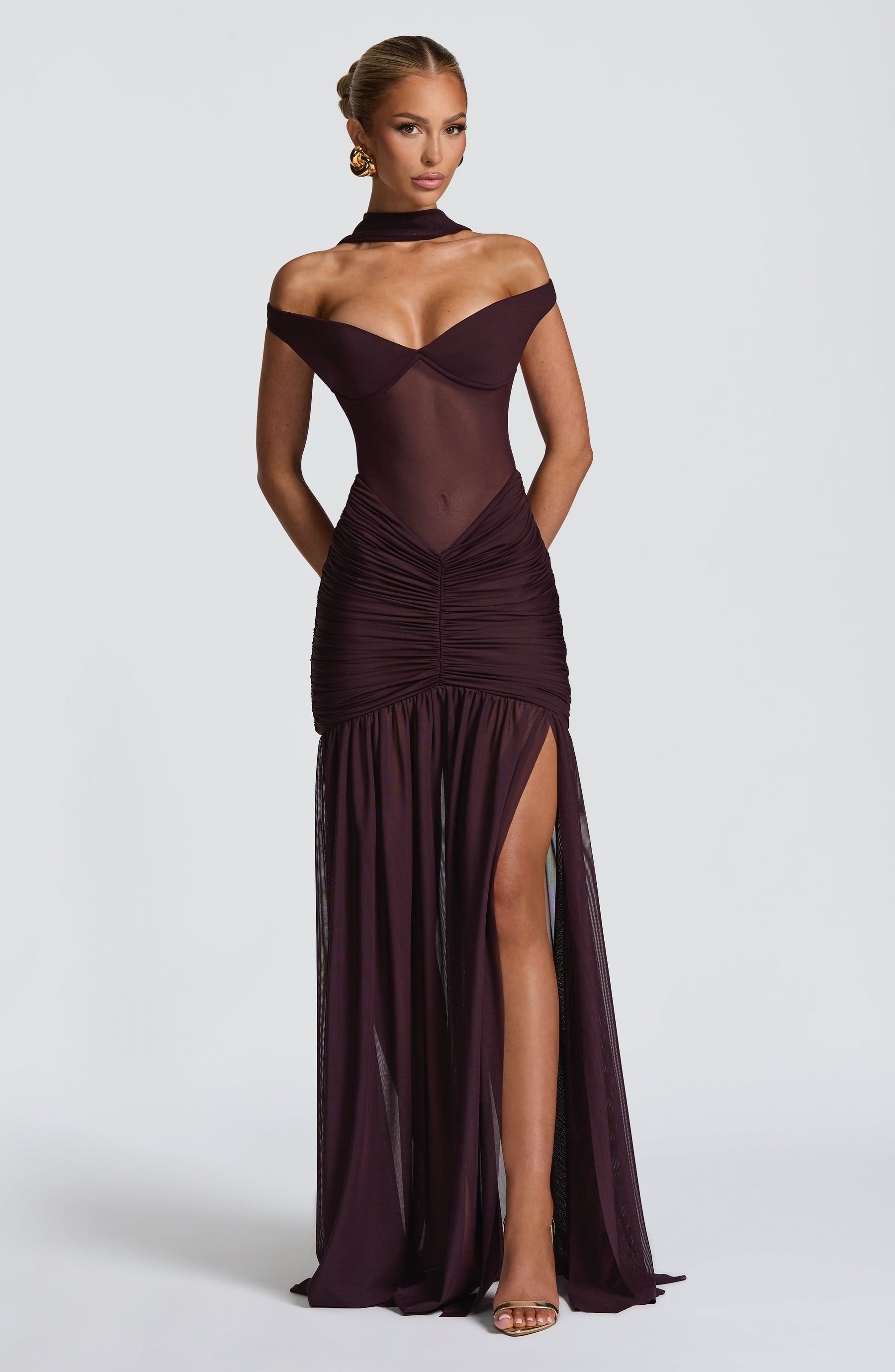 Alaia Maxi Elbise - Erik Rengi