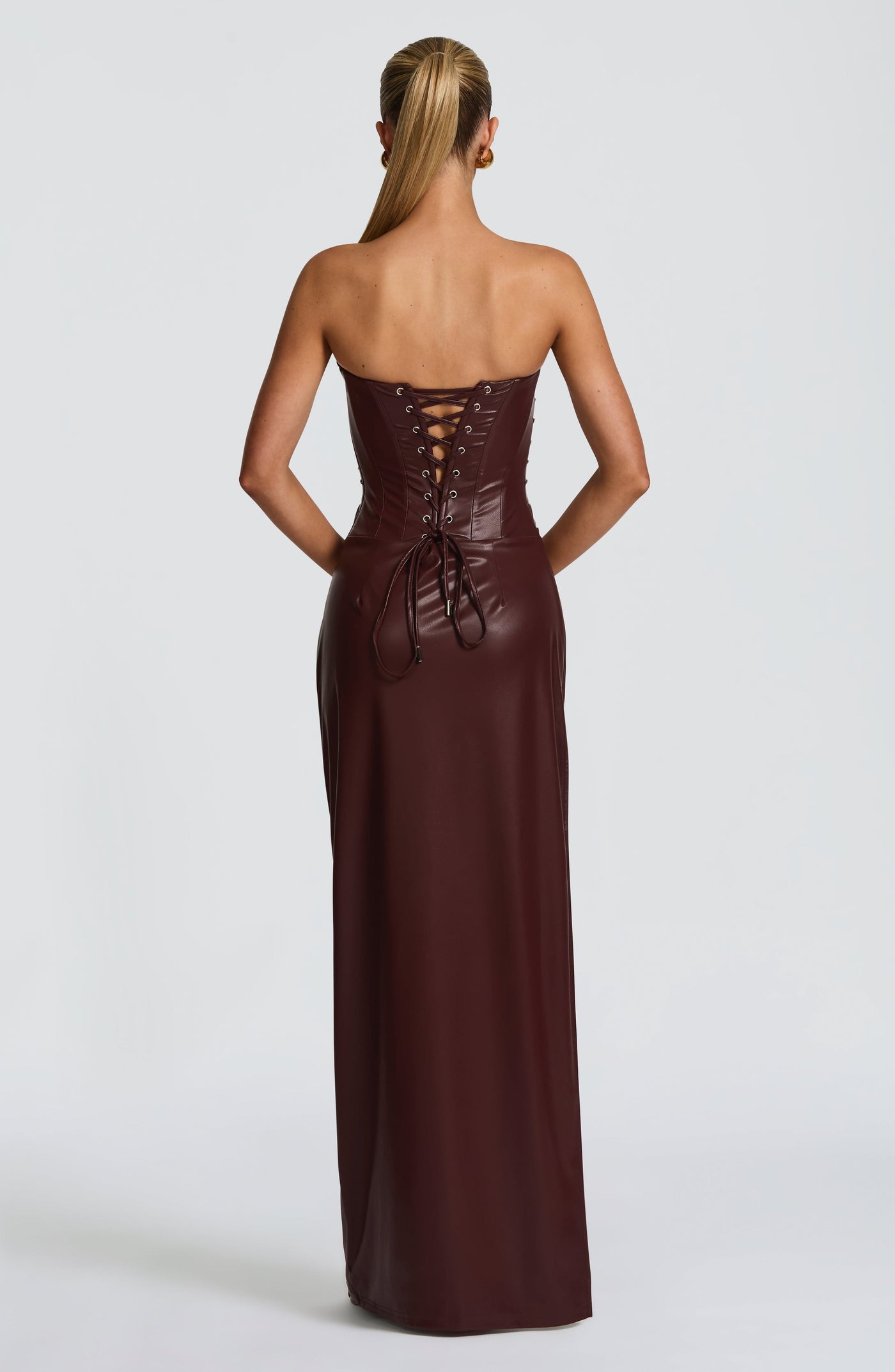 Alba Maxi Elbise - Bordo