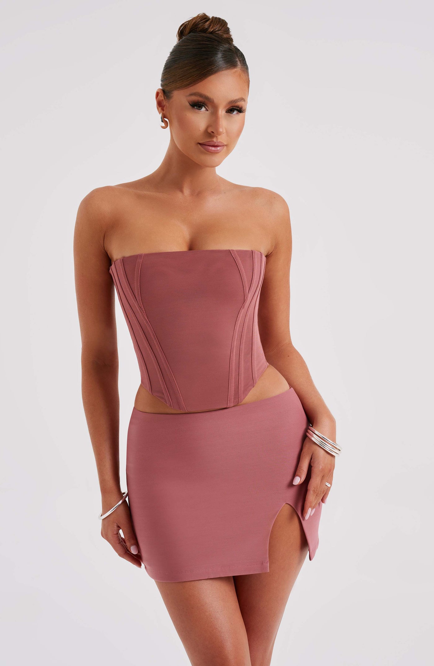 Alina Mini Etek - Gül Pembesi