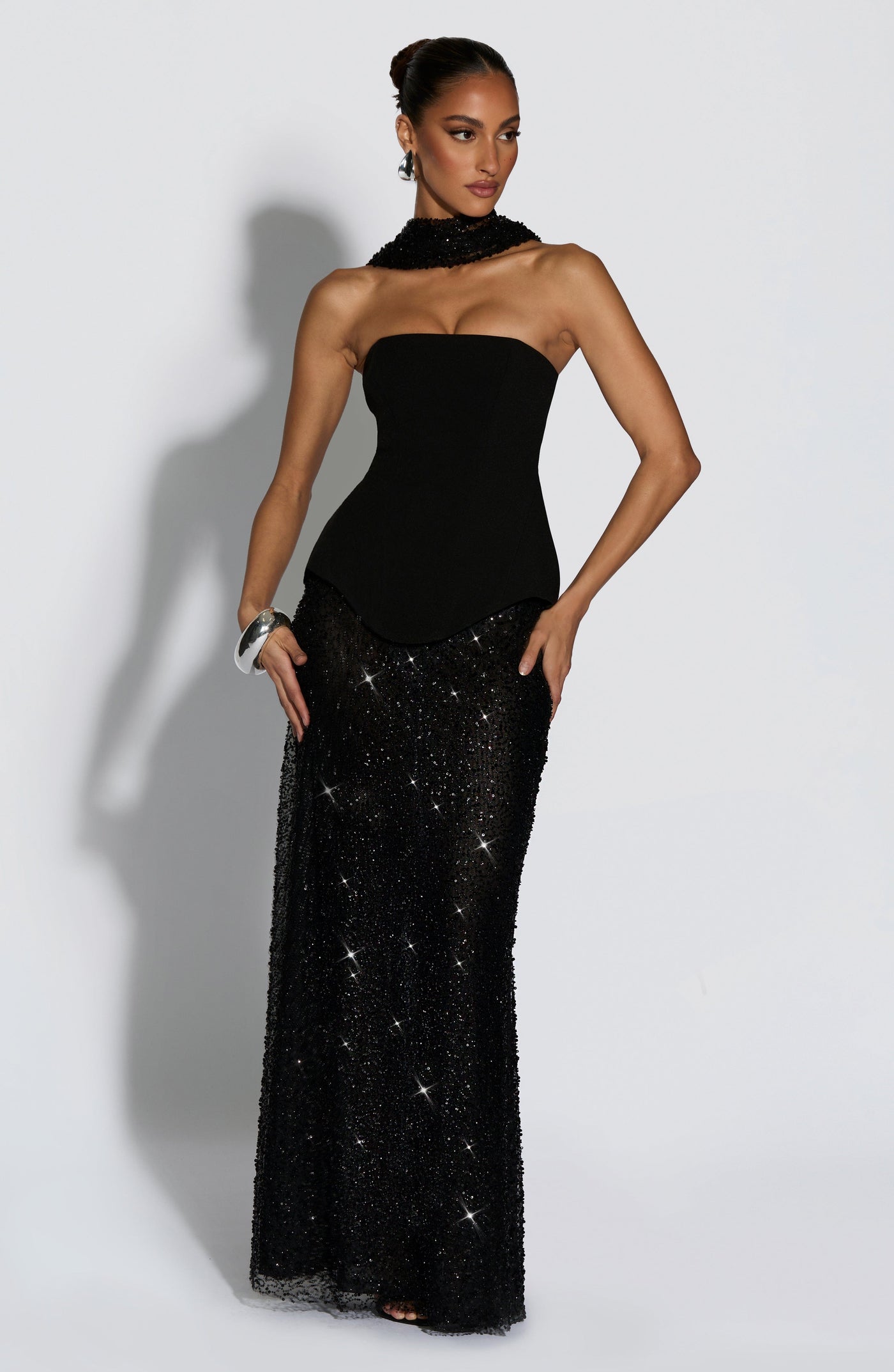 Allaire Maxi Etek - Siyah