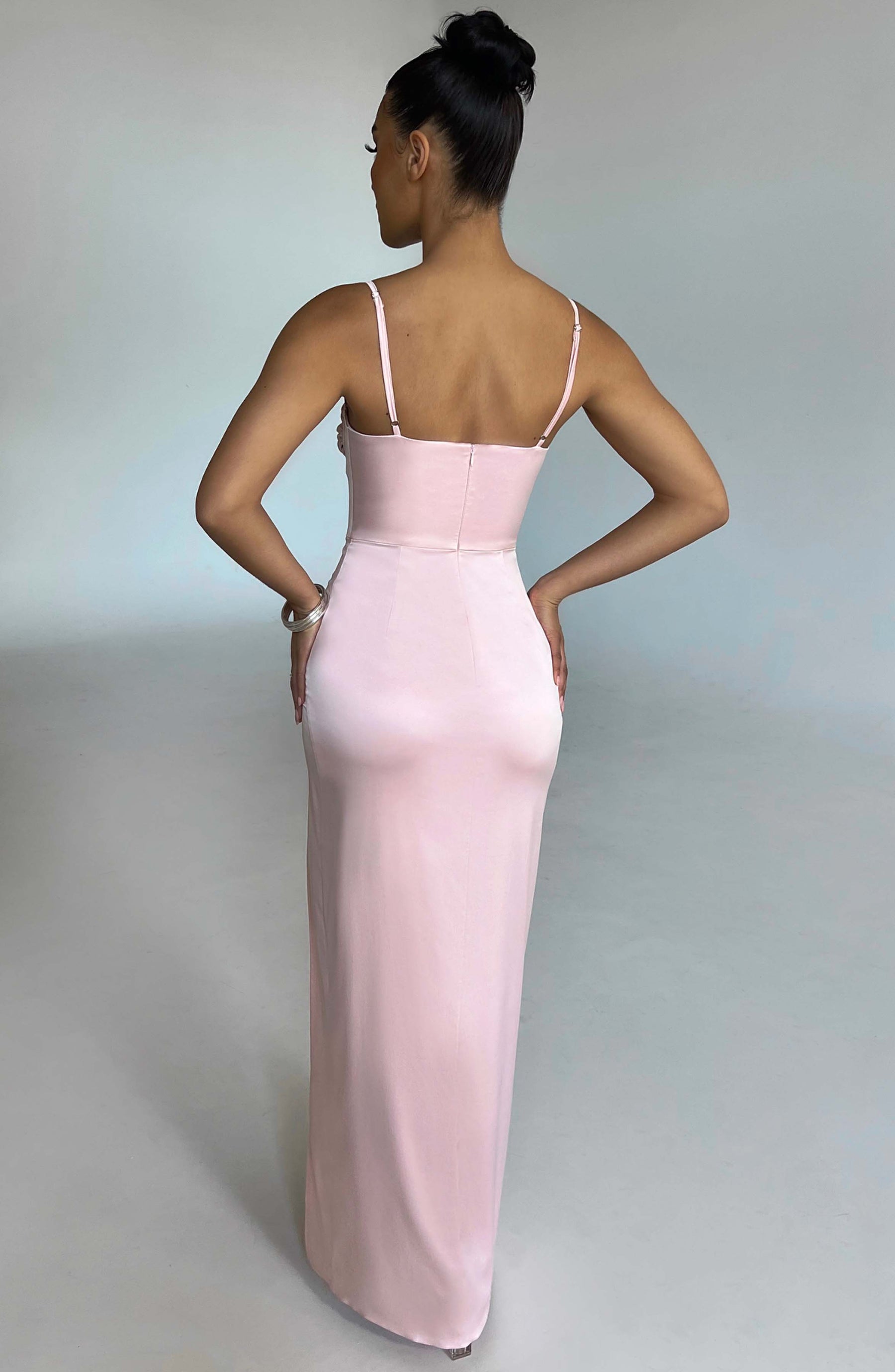 Alora Maxi Elbise - Pudra Pembesi
