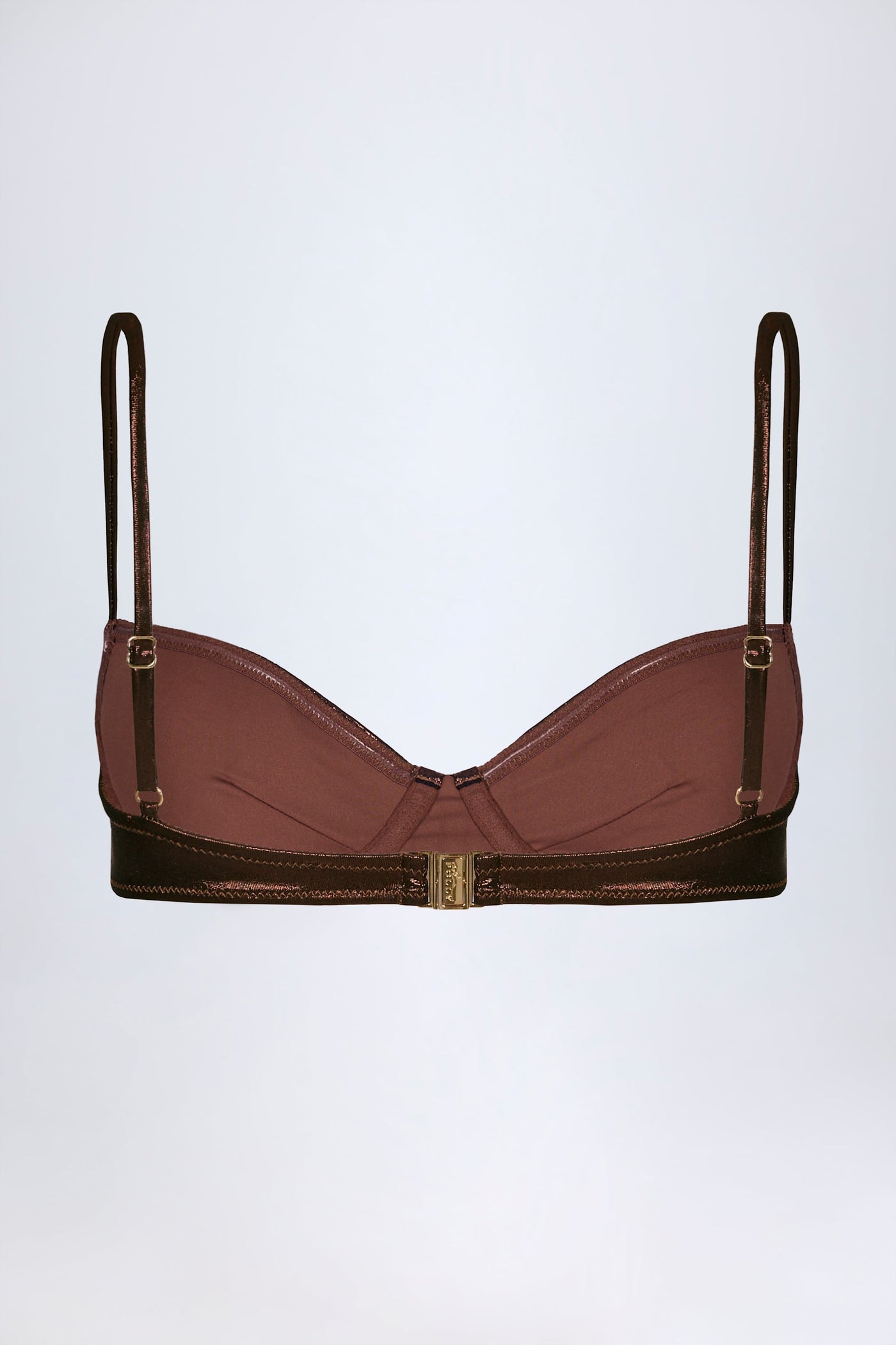 Bronz Renkli Balenli Bikini Üstü