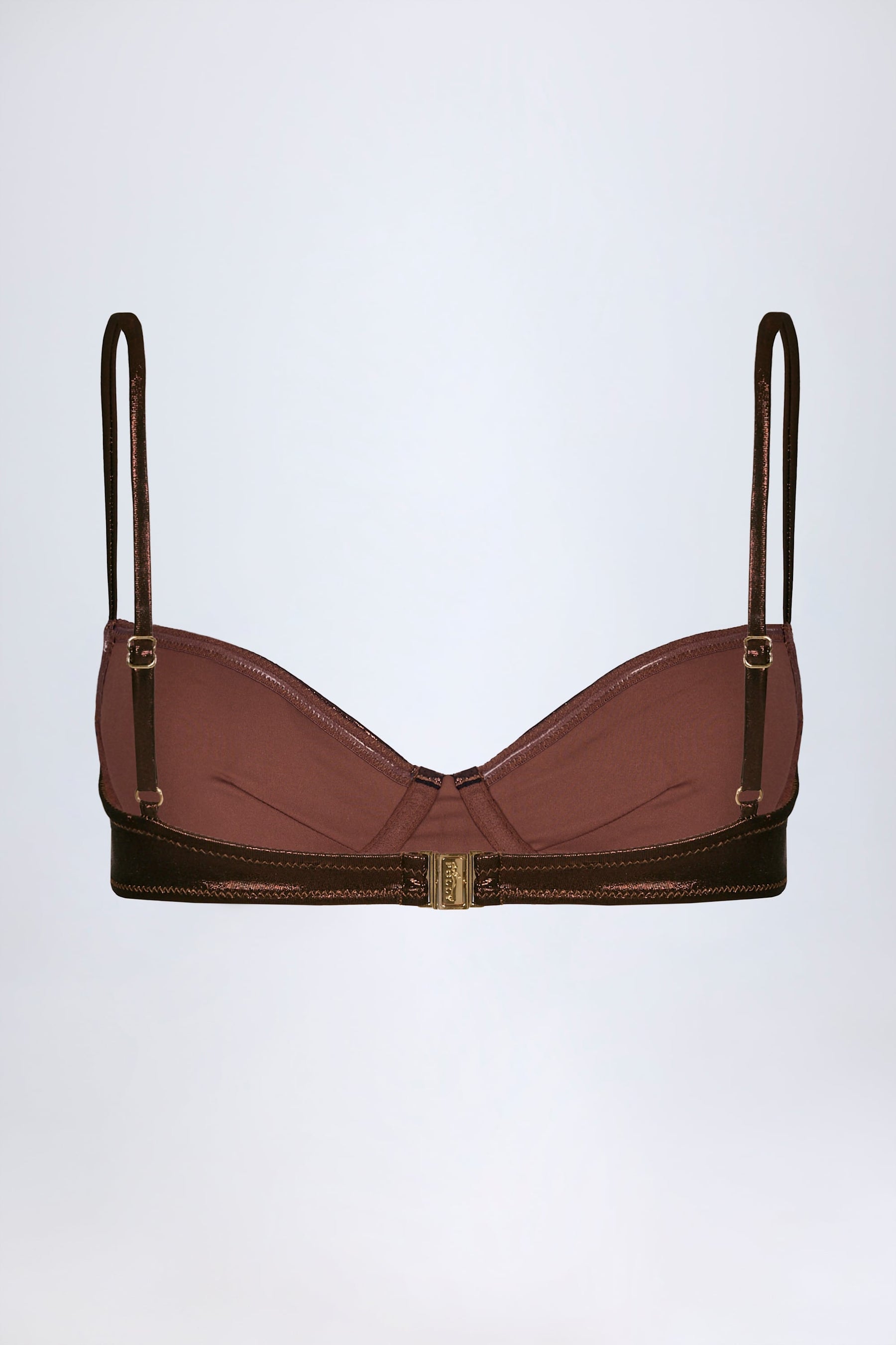 Bronz Renkli Balenli Bikini Üstü