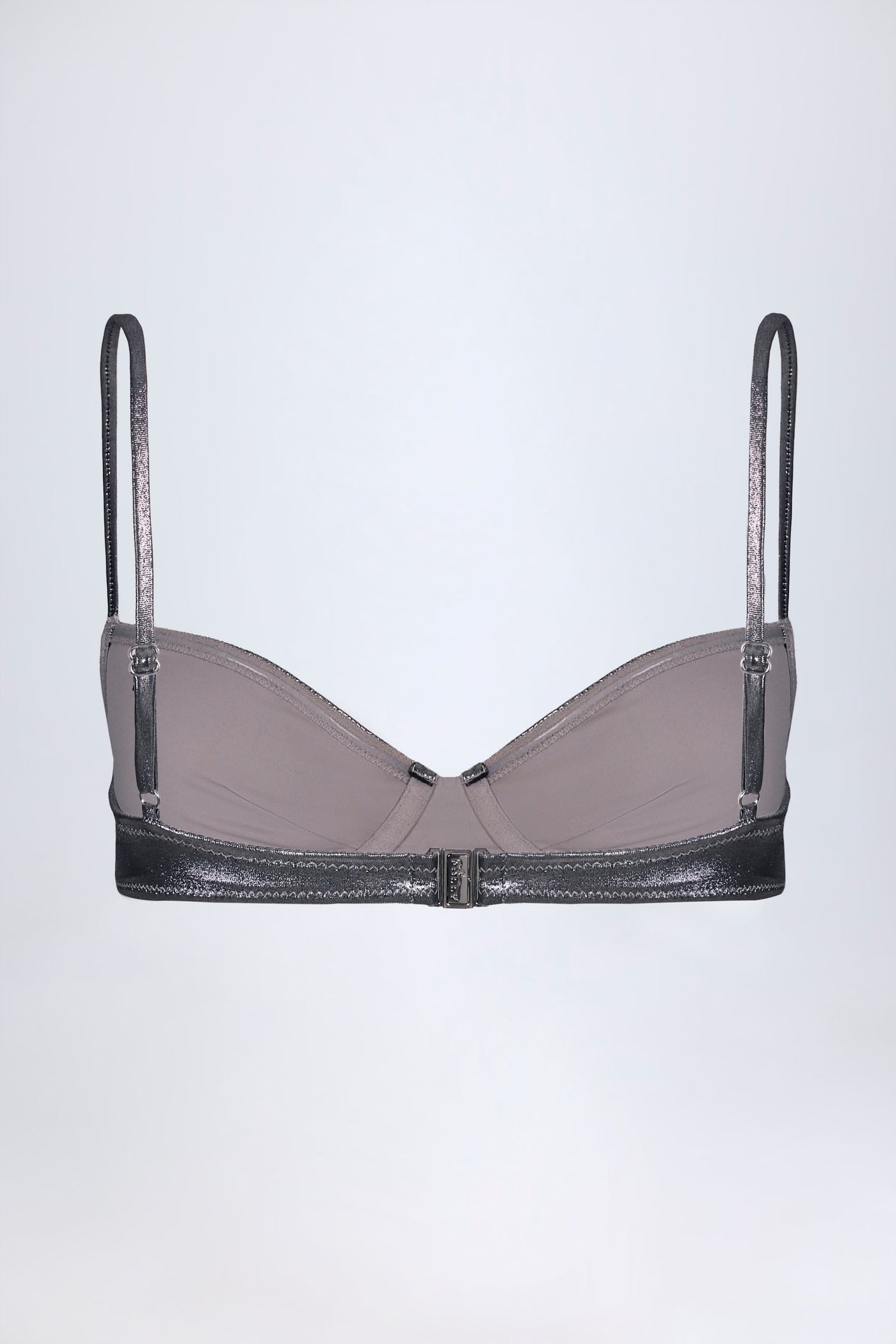 Gümüş Renkli Balenli Bikini Üstü
