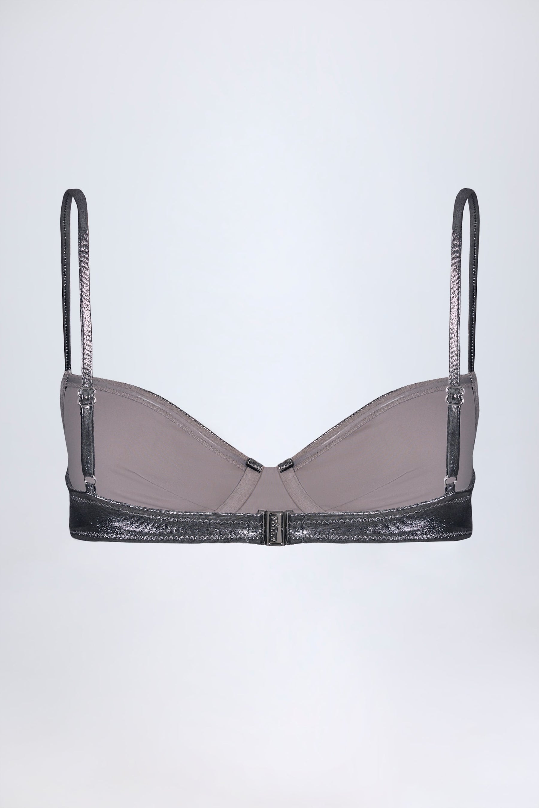 Gümüş Renkli Balenli Bikini Üstü