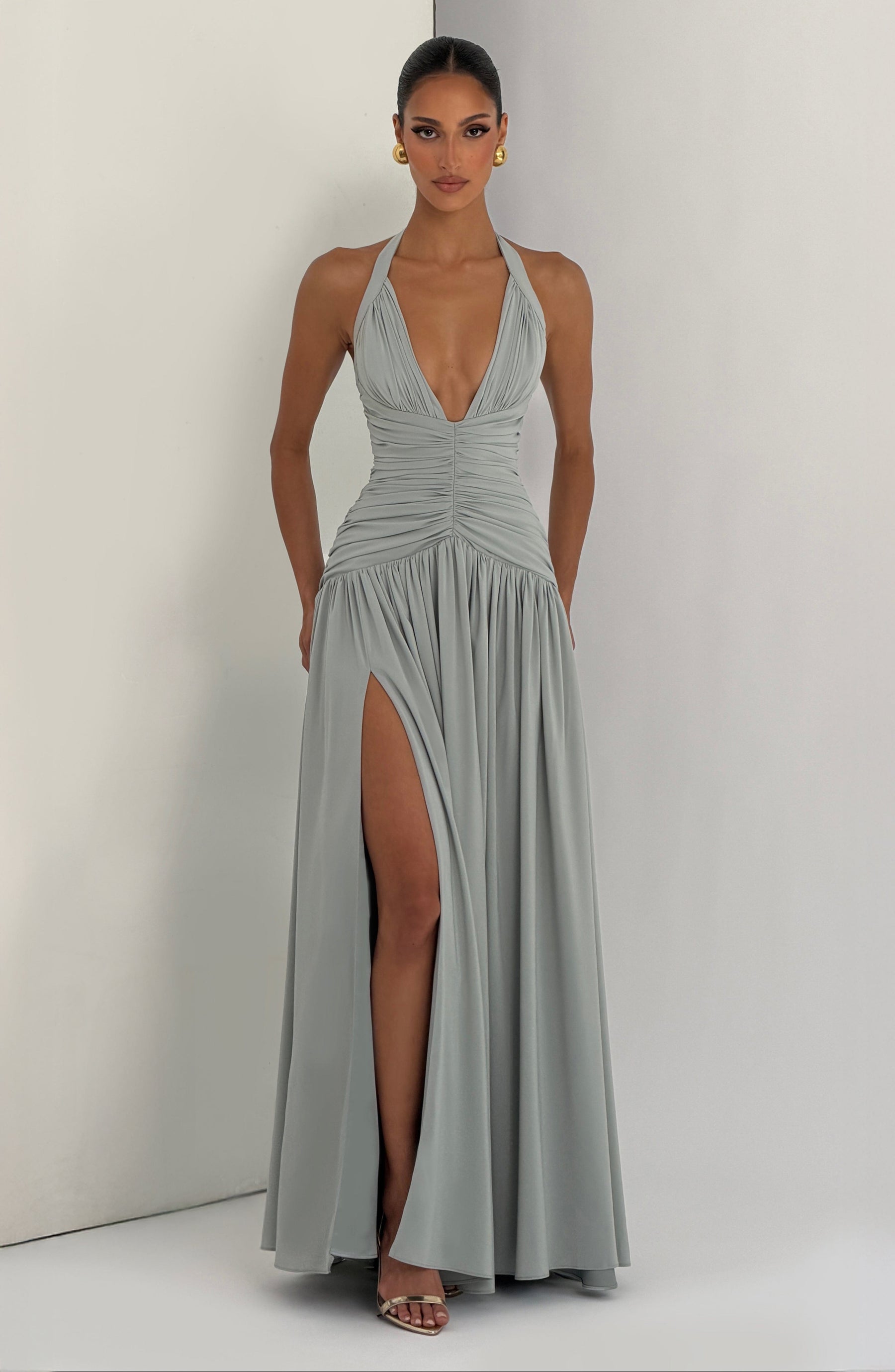 Amaris Maxi Elbise - Adaçayı Yeşili