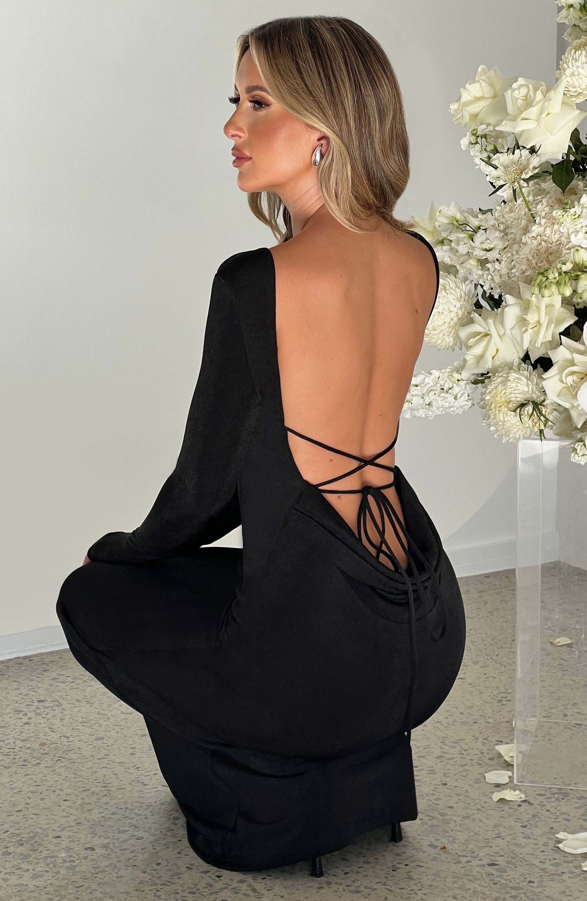 Anastasia Maxi Elbise - Siyah