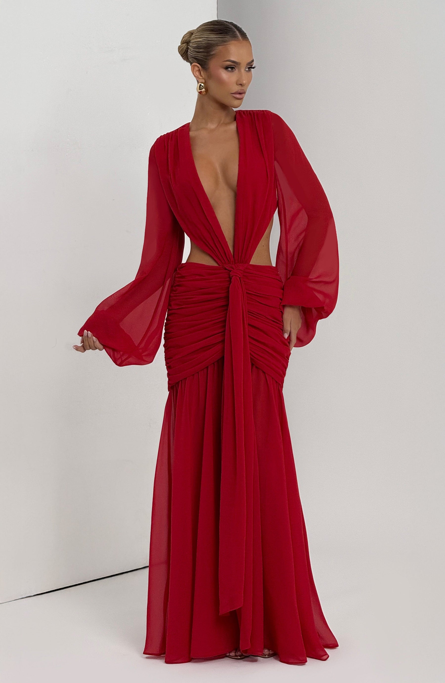 Andrina Maxi Elbise - Kırmızı