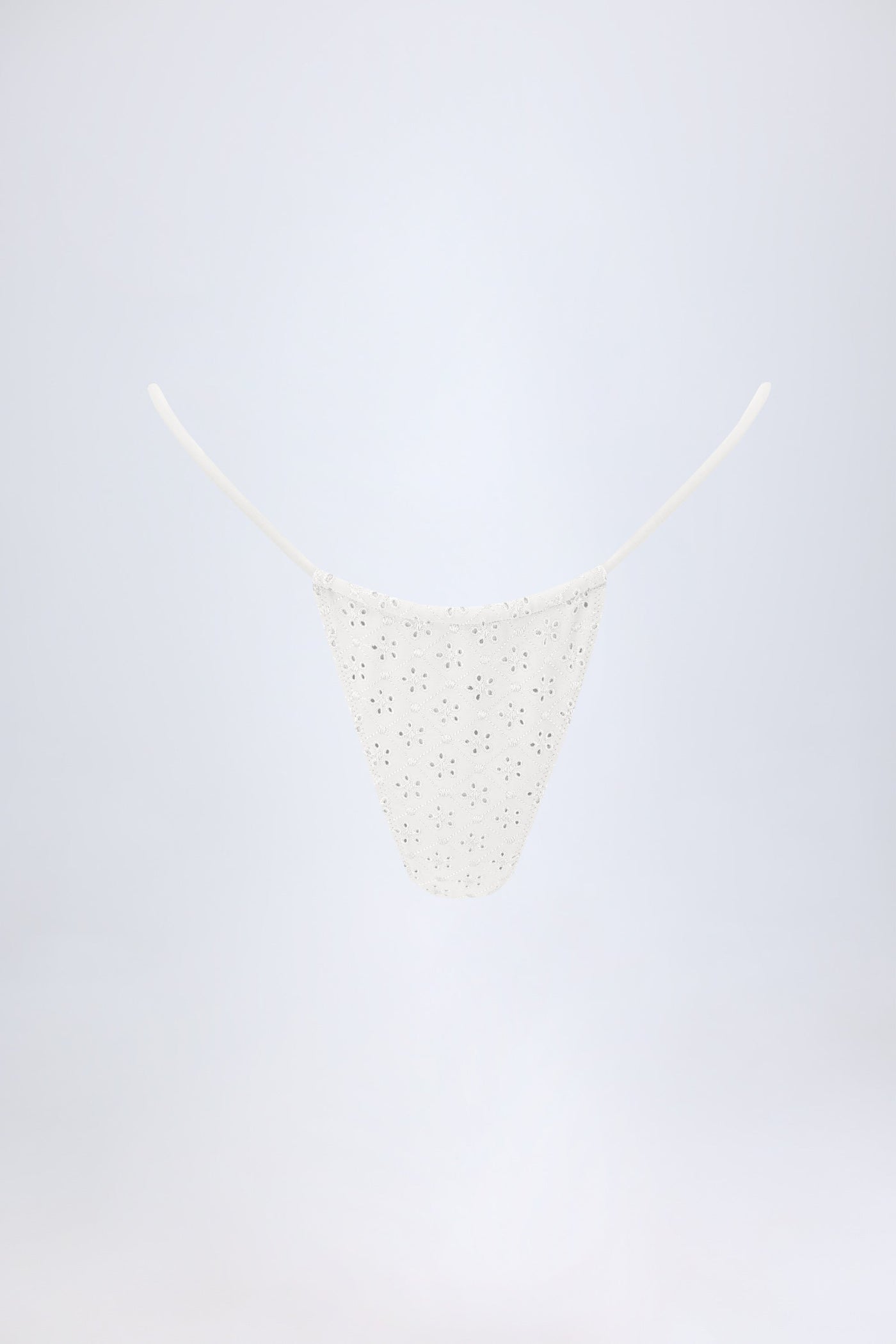Broderie Anglaise İpli Bikini Altı, Beyaz