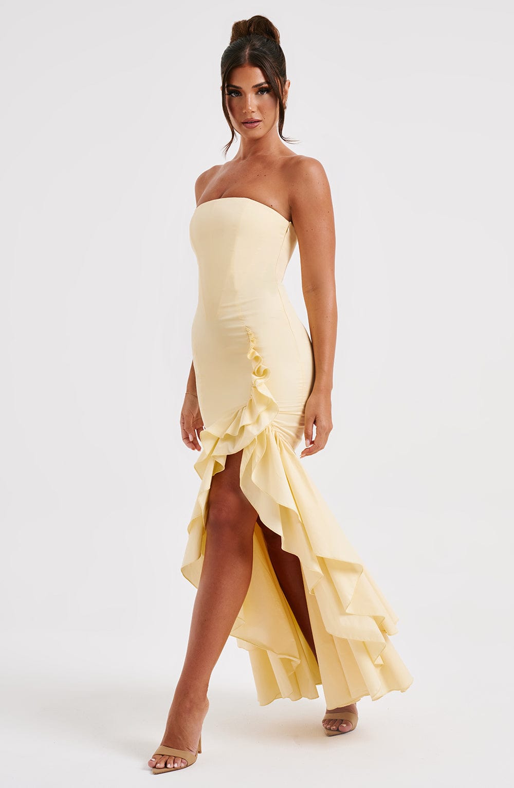 Angelina Maxi Elbise - Limon